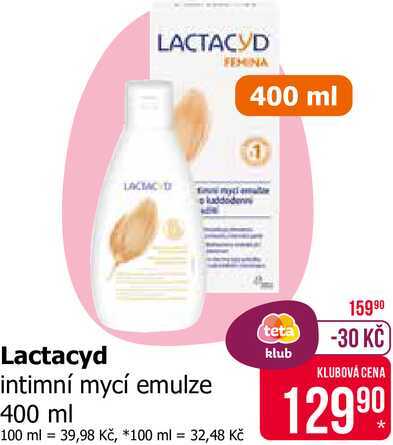 Lactacyd Intimní mycí emulze femina 400ml