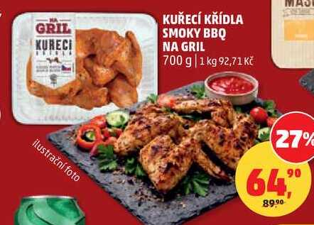 KUŘECÍ KŘÍDLA SMOKY BBQ NA GRIL, 700 g 