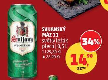 SVIJANSKÝ MÁZ 11 světlý ležák plech, 0,5 l