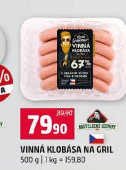 VINNÁ KLOBÁSA NA GRIL 500 g 
