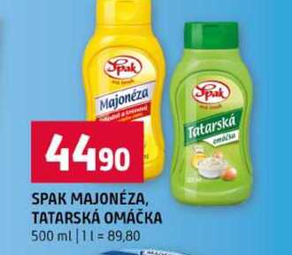 SPAK MAJONÉZA, TATARSKÁ OMÁČKA 500 ml