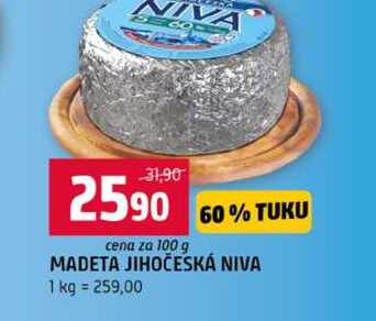 MADETA JIHOČESKÁ NIVA 100g