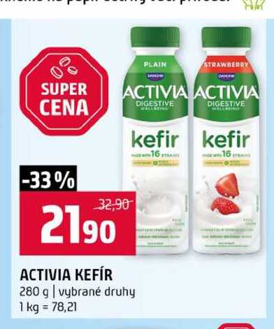 ACTIVIA KEFÍR 280 g vybrané druhy