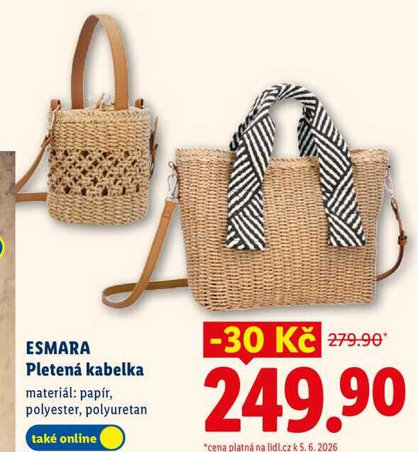 ESMARA Pletená kabelka