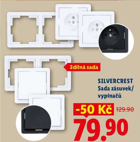SILVERCREST Sada zásuvek/ vypínačů