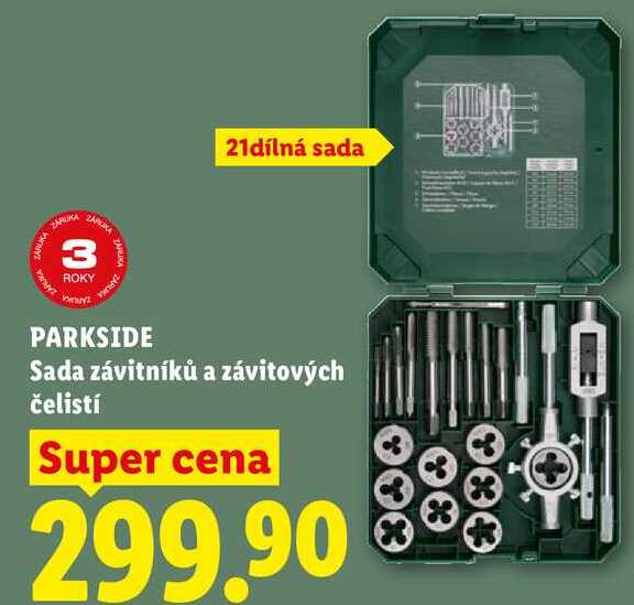 PARKSIDE Sada závitníků a závitových čelist 