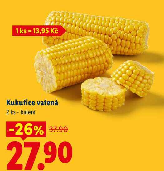 Kukuřice vařená, 2 ks - balení