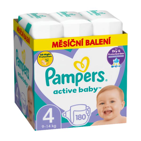 Pampers Active Baby Měsíční balení vel. 4 (9-14kg)