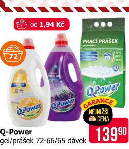 Q-Power gel/prášek 72-66/65 dávek