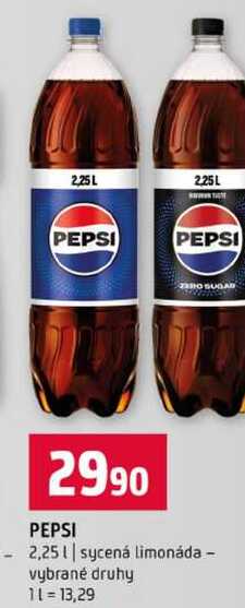 PEPSI 2,25l sycená limonáda vybrané druhy