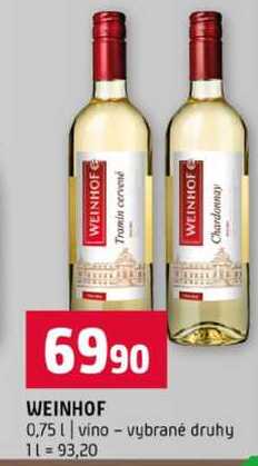 WEINHOF 0,75l vino vybrané druhy 
