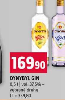 DYNYBYL GIN 0,5l vol. 37,5% vybrané druhy