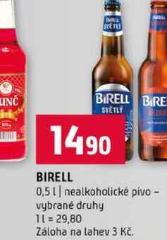 BIRELL 0,5l nealkoholické pivo vybrané druhy