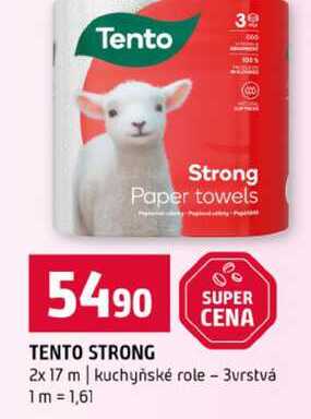 TENTO STRONG 2x 17 m kuchyňské role 3vrstvá