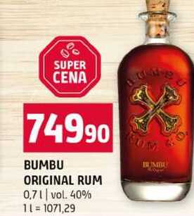 BUMBU ORIGINAL RUM 0,7 vol. 40%