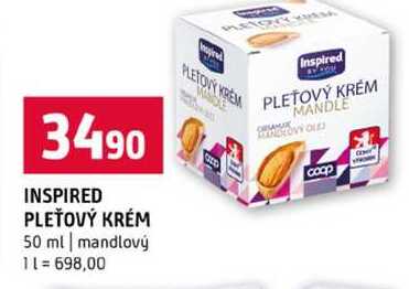 INSPIRED PLEŤOVÝ KRÉM 50 ml mandlový