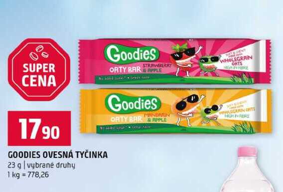 GOODIES OVESNÁ TYČINKA 23 g vybrané druhy
