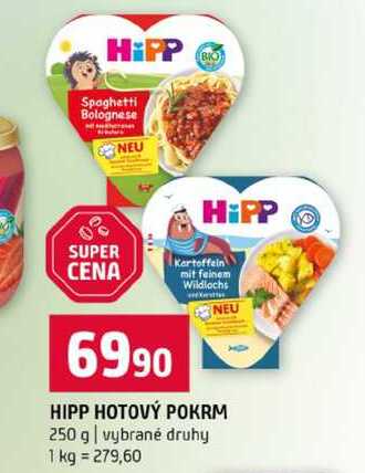 HIPP HOTOVÝ POKRM 250 g vybrané druhy