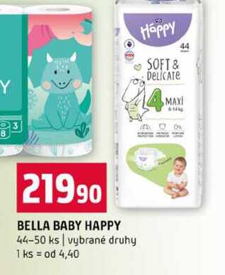 BELLA BABY HAPPY 44-50 ks vybrané druhy 