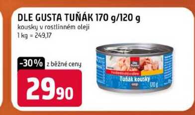 DLE GUSTA TUŇÁK 170 g/120 g kousky v rostlinném oleji