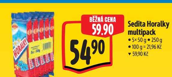 Sedita Horalky multipack 5×50 g