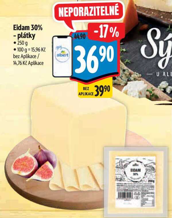 Eidam 30% - plátky 250 g