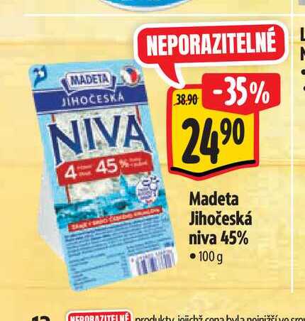 Madeta Jihočeská niva 45% 100 g