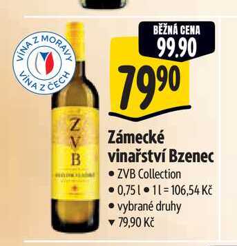  Zámecké vinařství Bzenec  0,75 l
