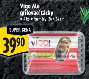 Vigo Alu grilovací tácky, 4 ks