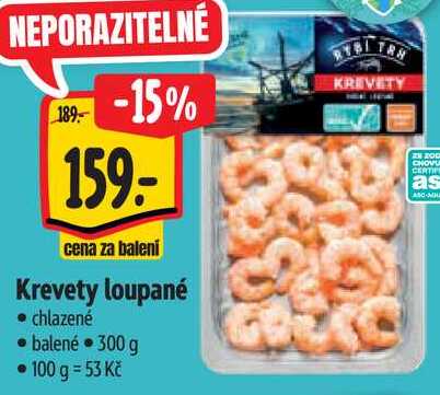 Krevety loupané, 300 g