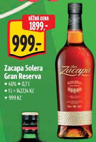 Zacapa Solera Gran Reserva, 0,7 l