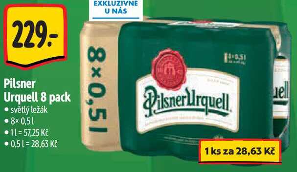Pilsner Urquell 8 pack, 8x 0,5 l