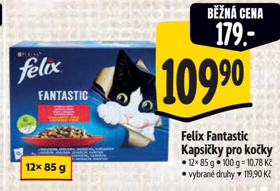 Fantastic Kapsičky pro kočky, 12x 85 g 