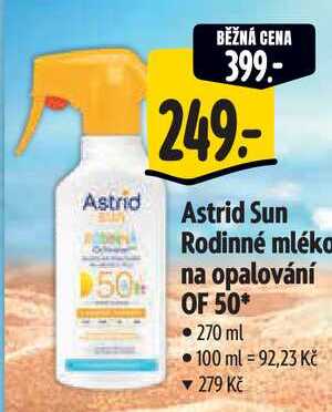 Astrid Sun Rodinné mléko D50 na opalování OF 50, 270 ml