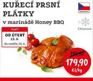 KUŘECÍ PRSNÍ PLÁTKY v marinádě Honey BBQ 1kg 