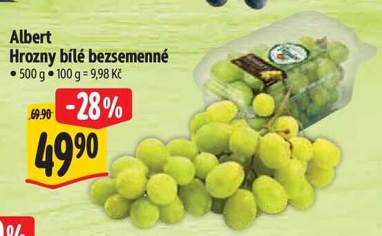 Albert Hrozny bílé bezsemenné, 500 g