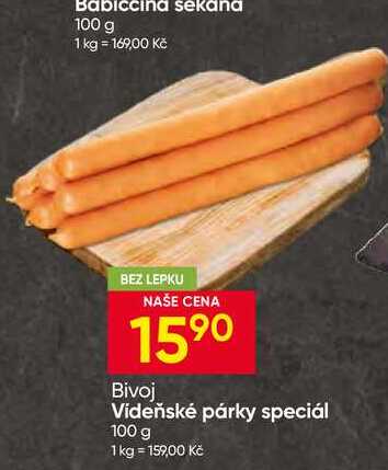 Bivoj Vídeňské párky speciál 100 g 