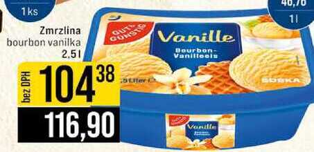 Zmrzlina bourbon vanilka 2.5l