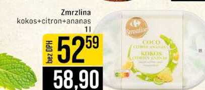 Zmrzlina kokos+citron+ananas 1l