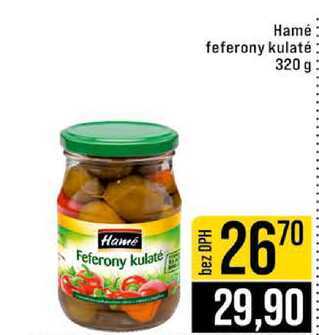 Hamé feferony kulaté 320 g