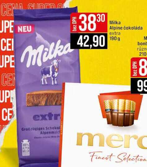 Milka Alpine čokoláda extra 190 g