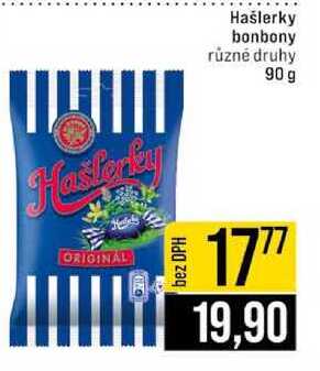 Hašlerky bonbony různé druhy 90 g