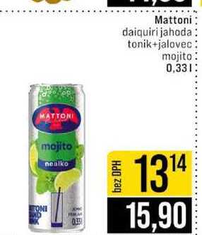 Mattoni daiquiri jahoda tonik+jalovec mojito 0,33l