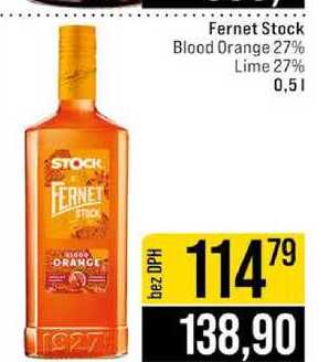 Fernet Stock Blood Orange 27% Lime 27% 0,5l