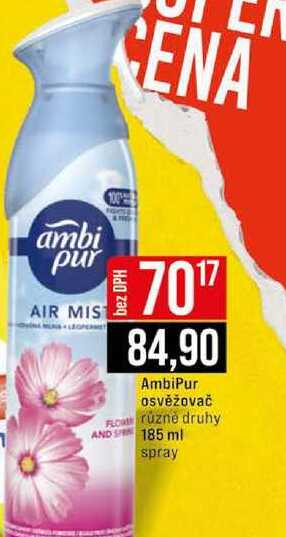 AmbiPur osvěžovač různě druhy 185 ml spray