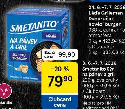 Smetanito Sýr na pánev a gril, 200 g