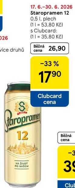 Staropramen 12, 0.5 l, plech