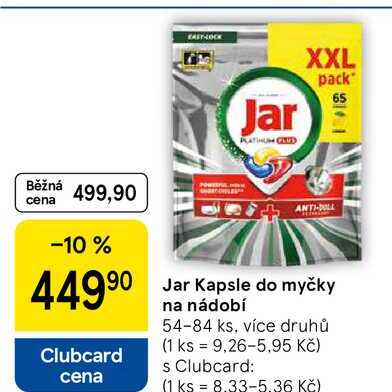 Jar Kapsle do myčky na nádobí, 54-84 ks, více druhů