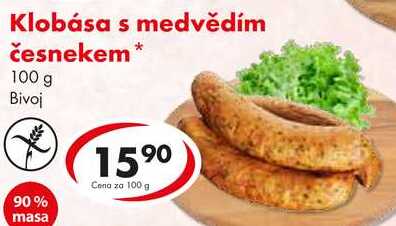 Klobása s medvědím česnekem, 100 g
