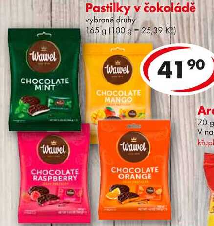 Pastilky v čokoládě, 165 g